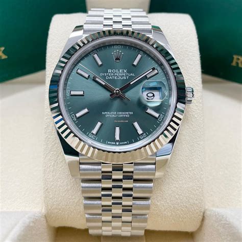 with a dark green face rolex|rolex 41mm date just mint dial.